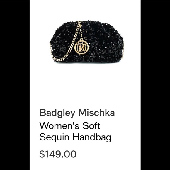 6X “HOST PICK” Badgley Mischka Sequin Convertible Clutch - Picture 2 of 13